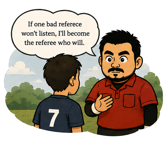 Promising to become a referee
